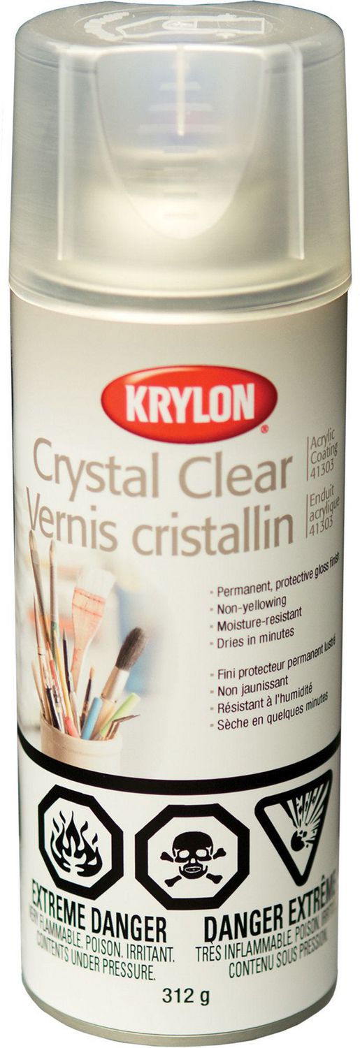 Krylon Acrylic Crystal Clear Aerosol, 312 g 